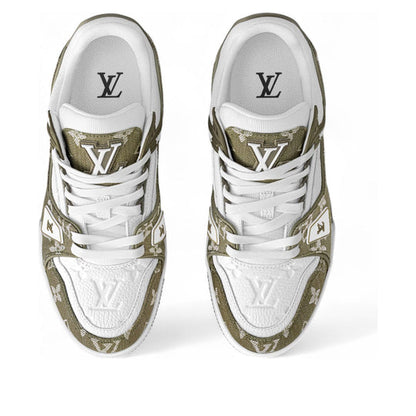 LOUIS VUITTON LV Trainer 'White Khaki Green' 1AIKN1