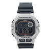 CASIOStylish Quartz Movement 47.2*44.5*13.4mm Resin Strap Watch Black Silver Unisex Mens