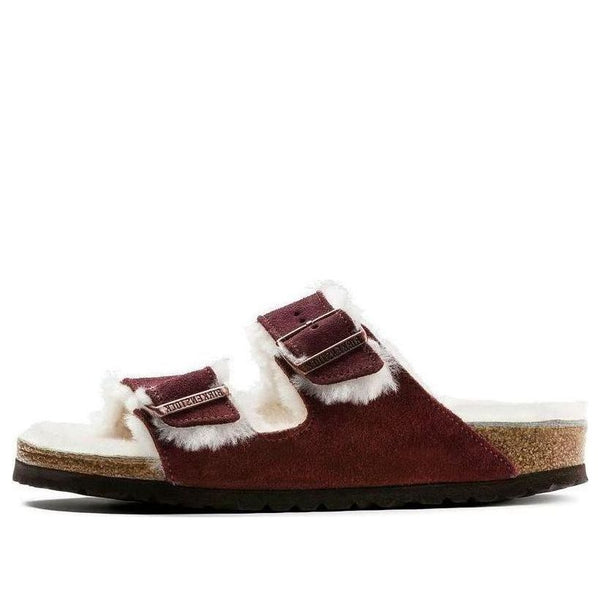BirkenstockArizona Shearling Suede Leather Narrow Fit 'Port'