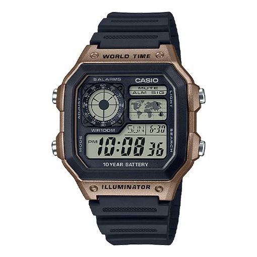 CASIOWaterproof Sports Shockproof Mens Black Digital