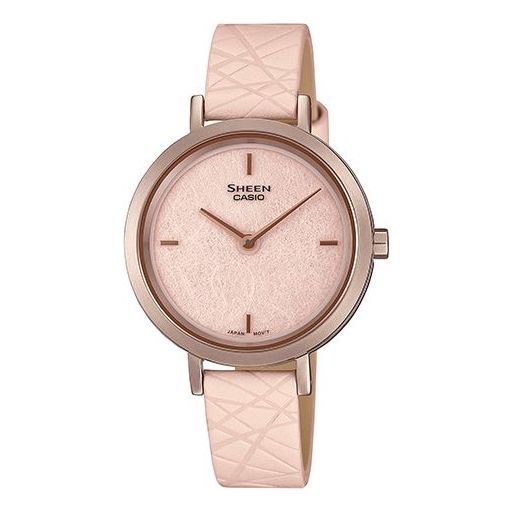 CASIOCasio Sheen Minimalistic Business Analog Watch 'Gold Pink'