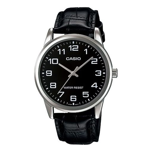 CASIOQuartz Waterproof Mens SilverBlack Analog