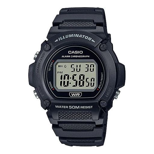 CASIOWaterproof Quartz Sports Mens Black Digital