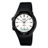 CASIOQuartz Waterproof BlackWhite Dial Mens BlackWhite Analog/Digital Combo