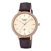 CASIOWaterproof SHEEN Quartz Sapphire Crystal Brown Analog