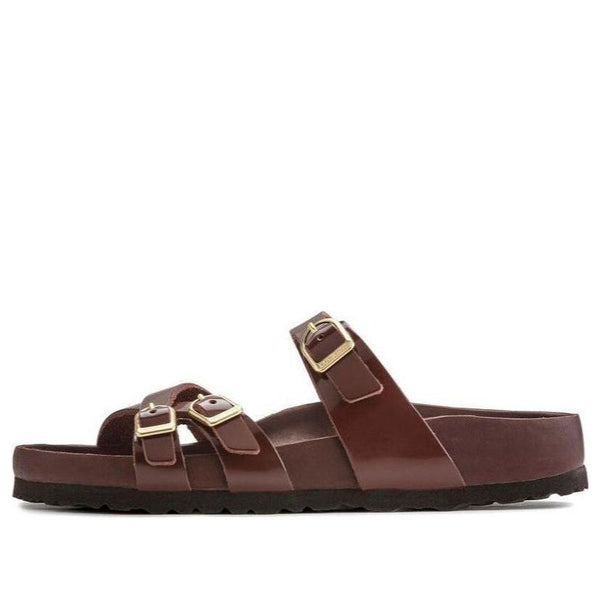 Birkenstock(WMNS)  Franca Natural Leather Patent Narrow Fit 'High Shine Chocolate'