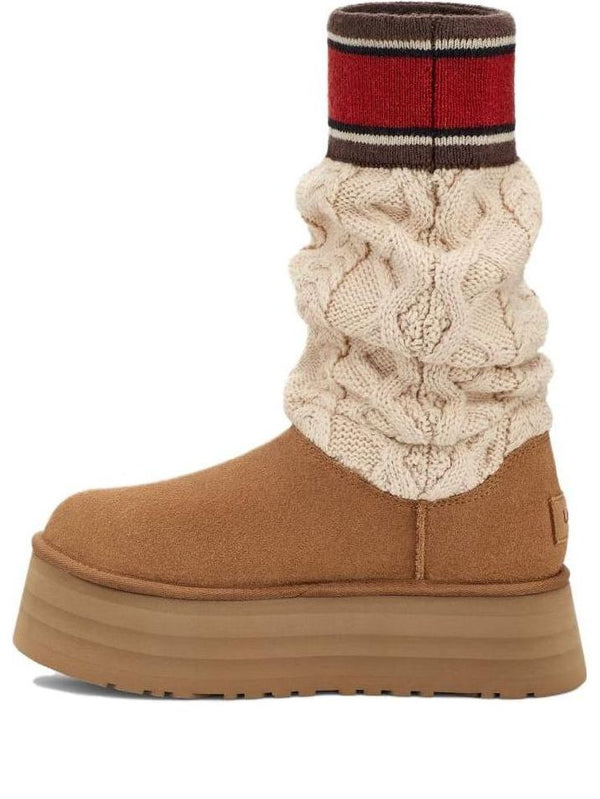 UGG(WMNS) Classic Sweater Letter Boot 'Chestnut'