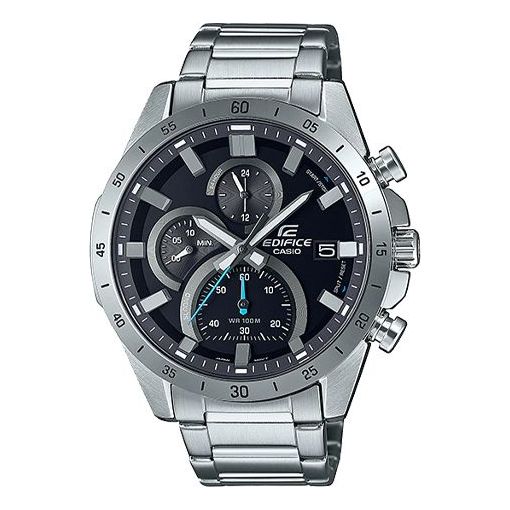 CASIOEDIFICE Stainless Steel Strap Mens BlackSilver Analog