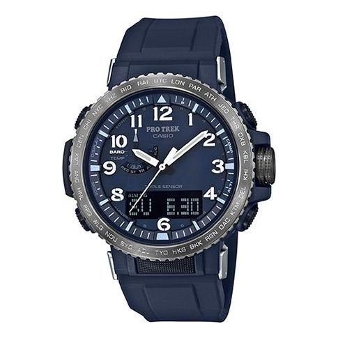 CASIOG Shock Waterproof Sports Solar Powered Mens Blue Analog/Digital Combo