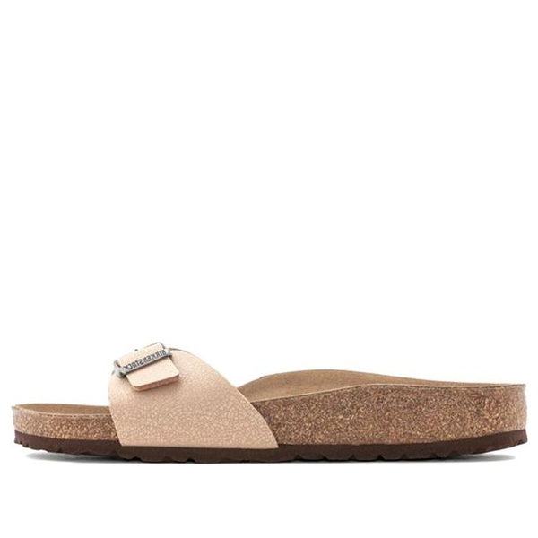 BirkenstockMadrid Birko-Flor White Narrow Fit 'Pink'