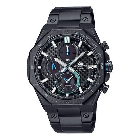 CASIOMen's  Waterproof Shockproof Calendar Display Solor Wave Stainless Steel Strap Watch Solar Powered Mens