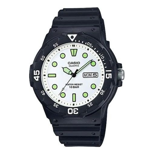 CASIOCasio Retro Fashion Analog Classic Pointers Watch 'Black White Green'