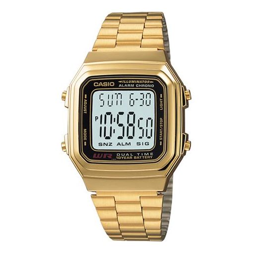 CASIOCouple Quartz Waterproof Unisex Mens GoldYellow Digital