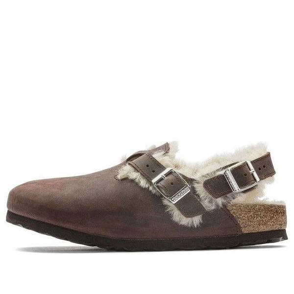 Birkenstock(WMNS)  Tokio Shearling Oiled Leather 'Habana'