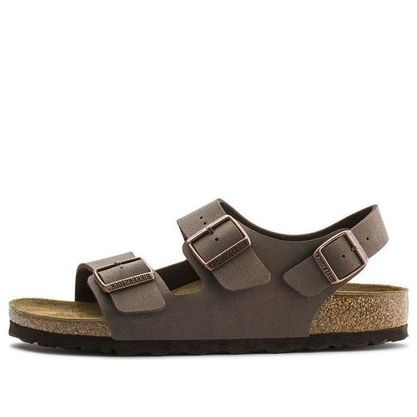 BirkenstockMilano Birko-Flor Birkibuc Narrow Fit Sandals 'Mocca'