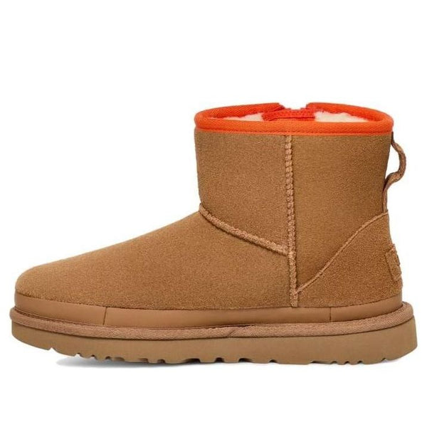 UGG(WMNS)  Classic Mini Zipper Tape Logo 'Chestnut'