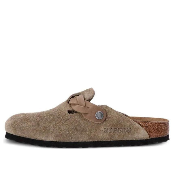 Birkenstock(WMNS)  Boston Braided Suede Leather Sandals 'Taupe'