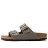BirkenstockArizona Birko-Flor Birkibuc Sandals 'Stone'