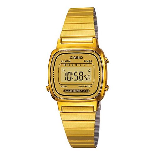 CASIOSTANDARD Series Classic Small Cube Retro Waterproof Spring And Summer New Release Watch Gold Digital