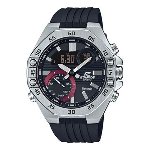 CASIOBluetooth Waterproof EDIFICE Sports Sapphire Crystal Quartz Solar Powered Mens Silver Analog/Digital Combo