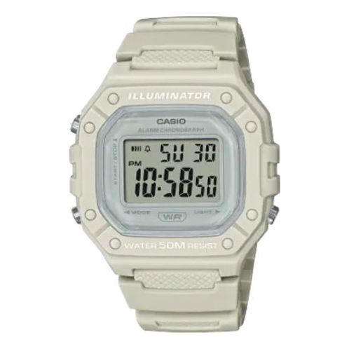 CASIOFashion Stylish Sports 50m Waterproof White Watch Creamy Digital