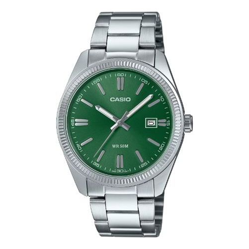 CASIOVintage Stainless Steel Band 50-meters Water Resistance 'Silver Green'