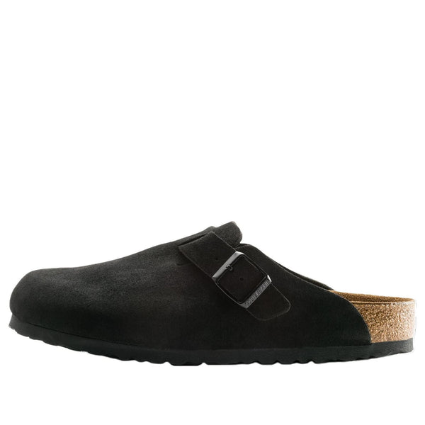 BirkenstockBoston Soft Footbed Suede Leather Sandals 'Black'