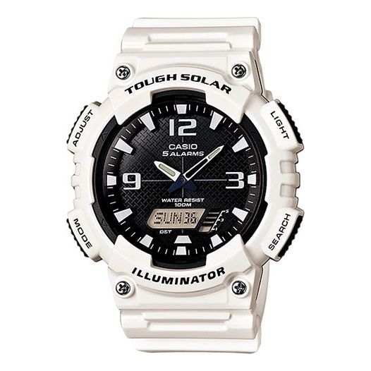 CASIOWaterproof Sports Solar Powered Mens Red White Analog