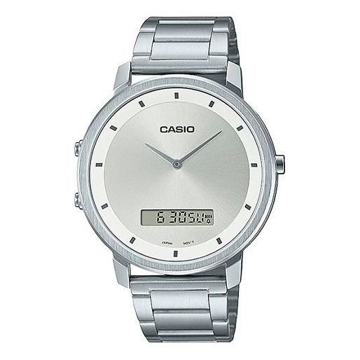 CASIOCasio Dress Classic Minimalistic Stainless Steel Analog Watch 'White Silver'