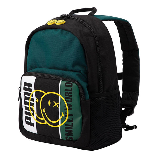 PUMA(GS)  x Smileyworld Backpack 'Green Yellow Black'