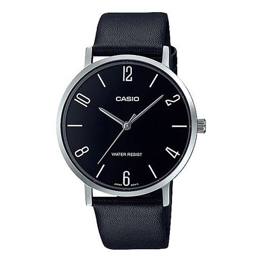 CASIOSmall Belt Waterproof Mens Black Analog