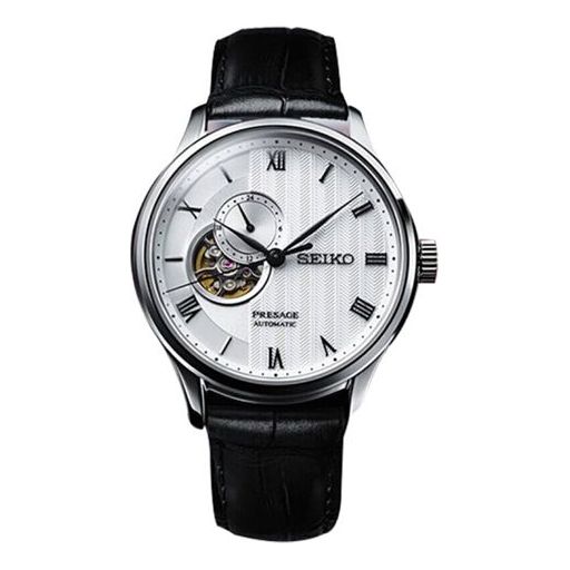 SEIKOMen's  Watch PRESAGE Series Japan White Dial Belt Business 4R Movement Automatic / Mechanical Watch