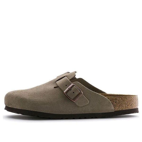 BirkenstockBoston Soft Footbed Suede Regular 'Taupe'