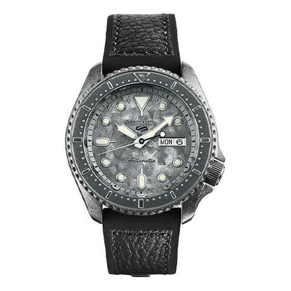 SEIKOMen's  No. 5 Series Retro Automatic Mechanical waterproof Watch Gray Black