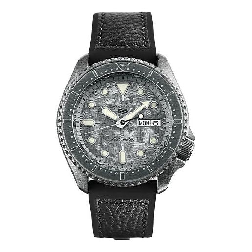 SEIKOMen's  No. 5 Series Retro Automatic Mechanical waterproof Watch Gray Black