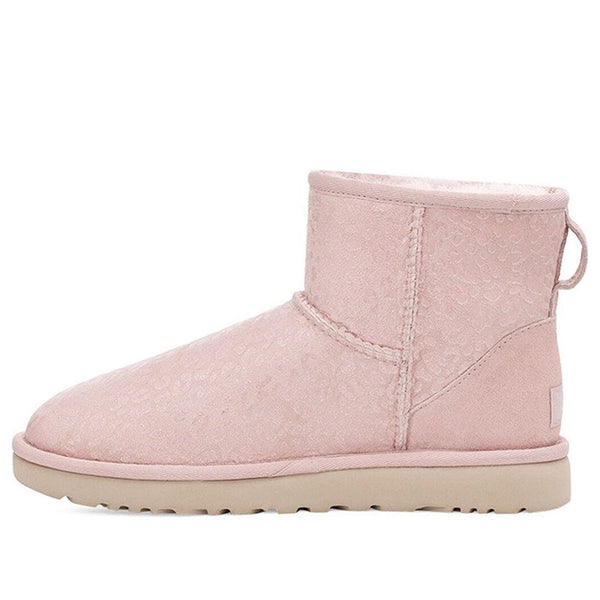 UGG(WMNS)  Classic Mini Snow Leopard Fleece Lined Pink
