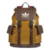 Guccix adidas Logo backpack schoolbag Brown Yellow 22