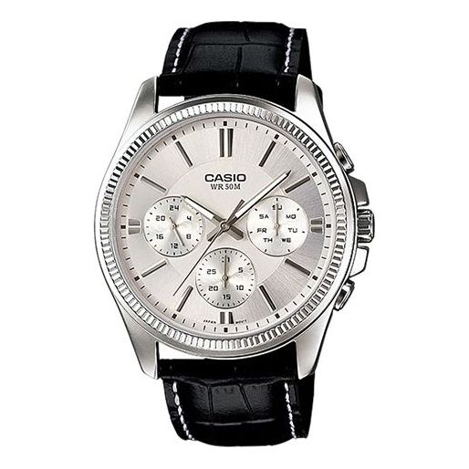 CASIOWaterproof Quartz Mens White Analog