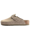BirkenstockBoston Soft Footbed Narrow 'Suede Faded Khaki'