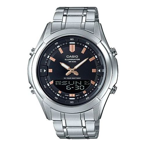 CASIOCasio Waterproof Analog-Digital Watch 'Silver Rose Gold'