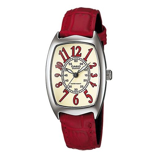 CASIOBusiness Leisure Waterproofes Red Analog