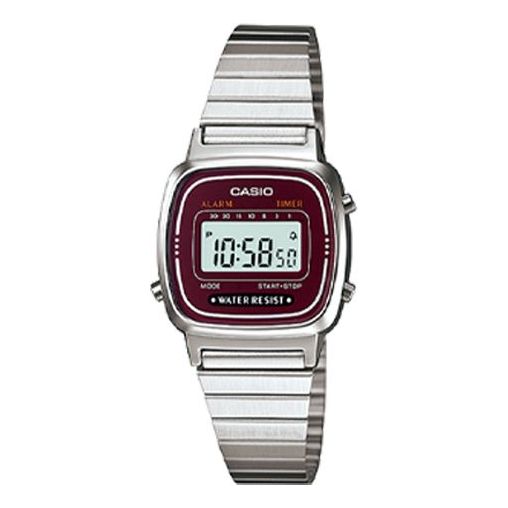 CASIOWaterproof Mens Wine Red Digital