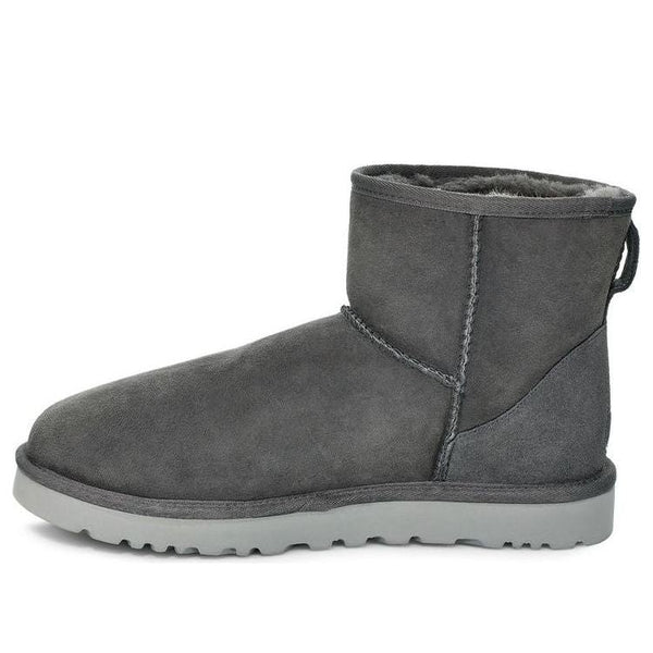 UGGClassic Mini Fleece Lined Snow Boots Dark Grey