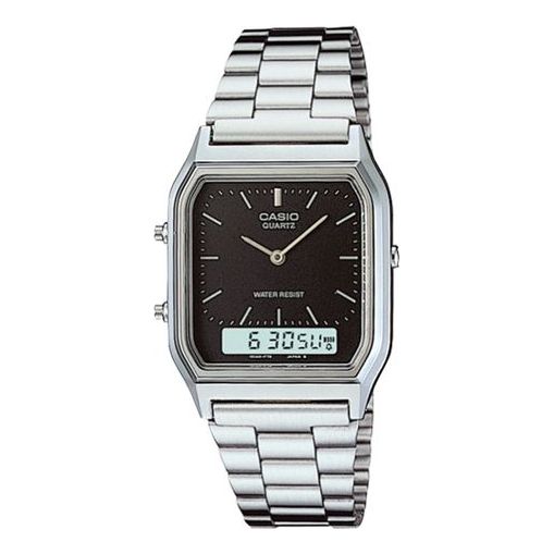 CASIOCouple Waterproof Mens Black Analog/Digital Combo