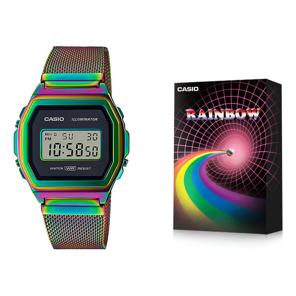CASIOVintage Premium Digital Watch 'Rainbow Special box '