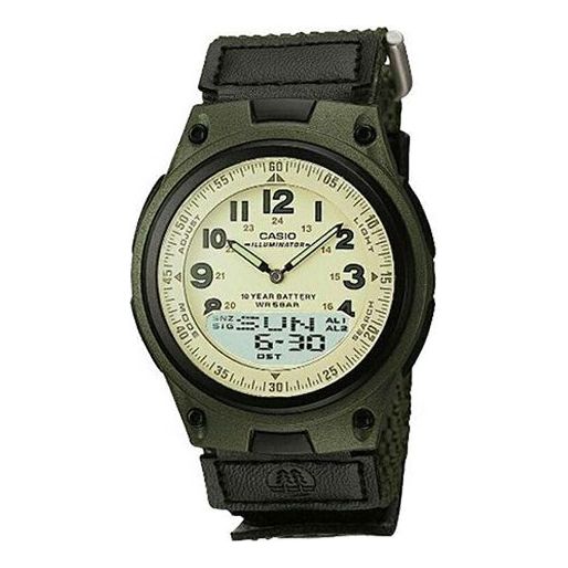 CASIOWaterproof Sports Shockproof Mens Army Green Analog/Digital Combo