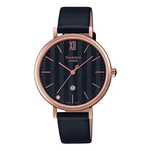 CASIOSHEEN Quartz Waterproof Sapphire Crystal Black Analog