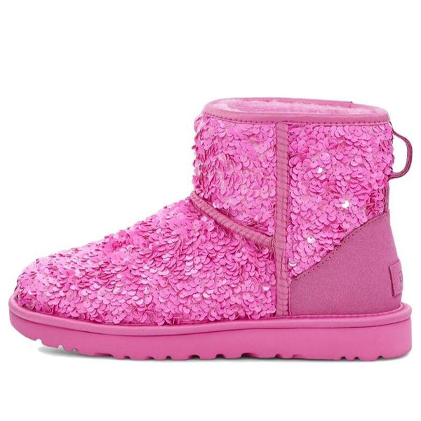 UGG(WMNS)  Classic Mini Chunky Sequin Boot 'Pink'