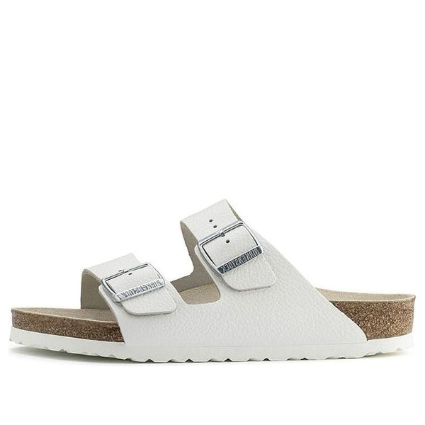 BirkenstockArizona Natural Leather Narrow Fit 'White'