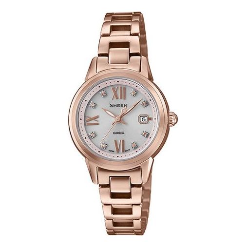 CASIOSHEEN Solar Powered Waterproof Quartz Sapphire Crystal White Analog